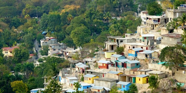 Mountainside village in Haiti