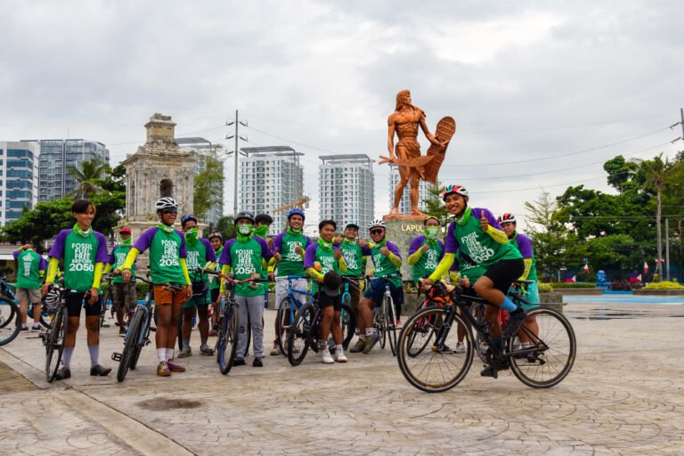 June 05, 2022 when a group of bikers who are aligned to the GREENPEACE movement, are gathered in front of the Lapu-Lapu monument and will take the tour around the Mactan Island. Wearing this T-Shirt with the message, " Fossil Fuel Free Before 2050".