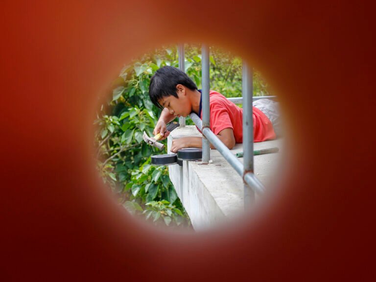 September 04, 2021 when I spotted a kid in Danao City, Cebu, Philippines trying to install several mini solar lights to surround every corner of their home.