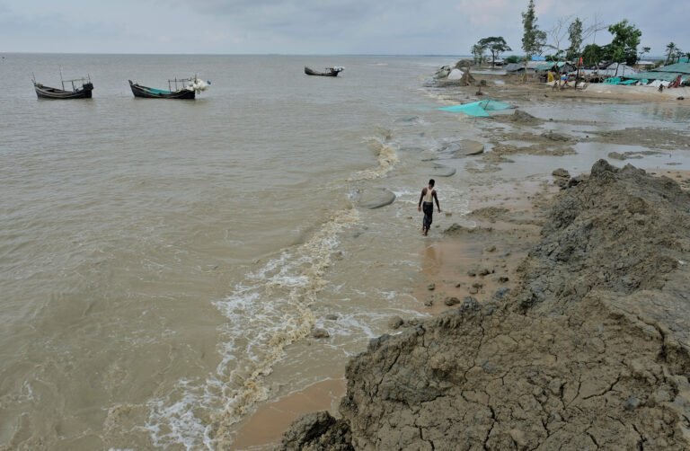 A broken embarkment of Kutubdia Island, Cox's Bazar, Bangladesh