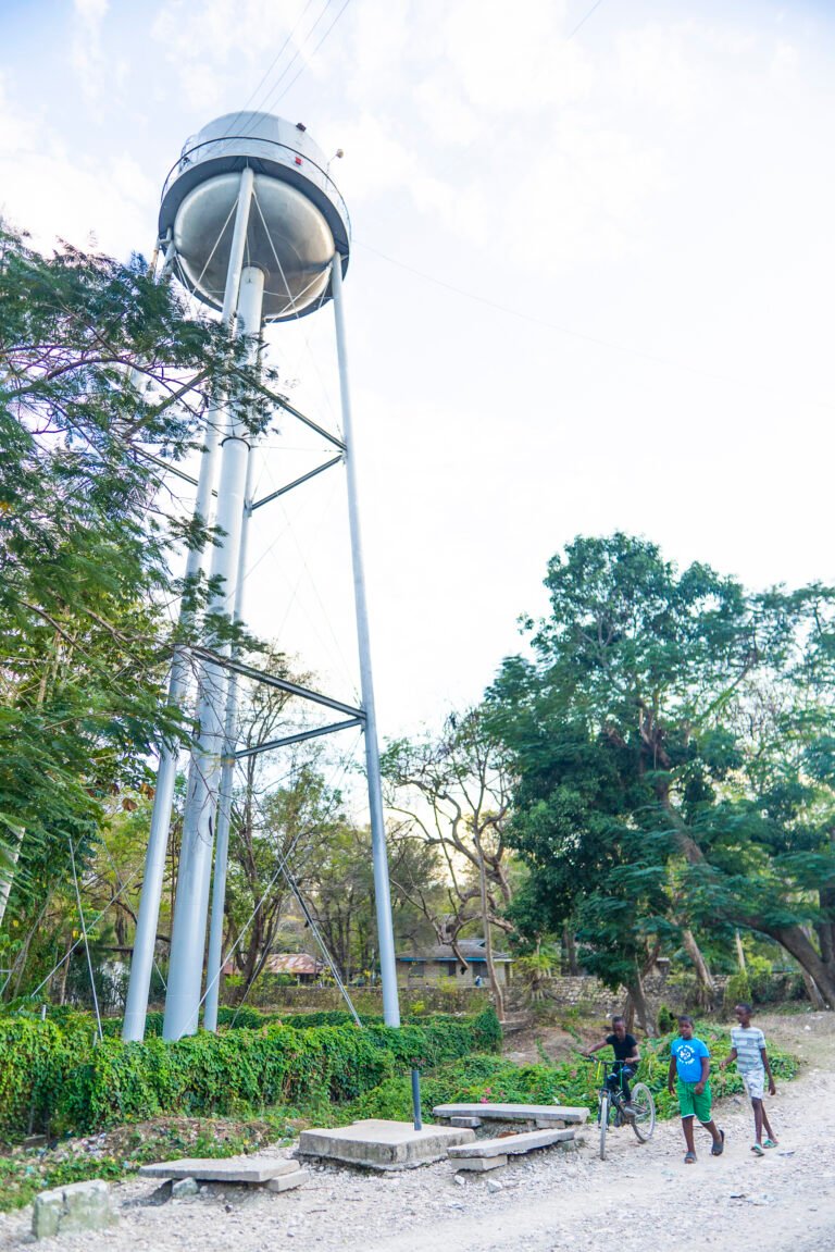 Water tower at Hôpital Albert Schweitzer, Deschapelles Haiti