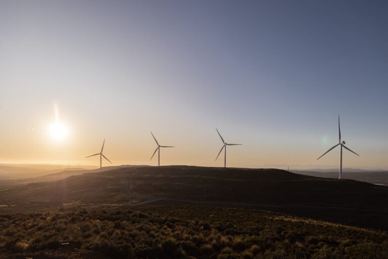 Karusa Windfarm at sunset