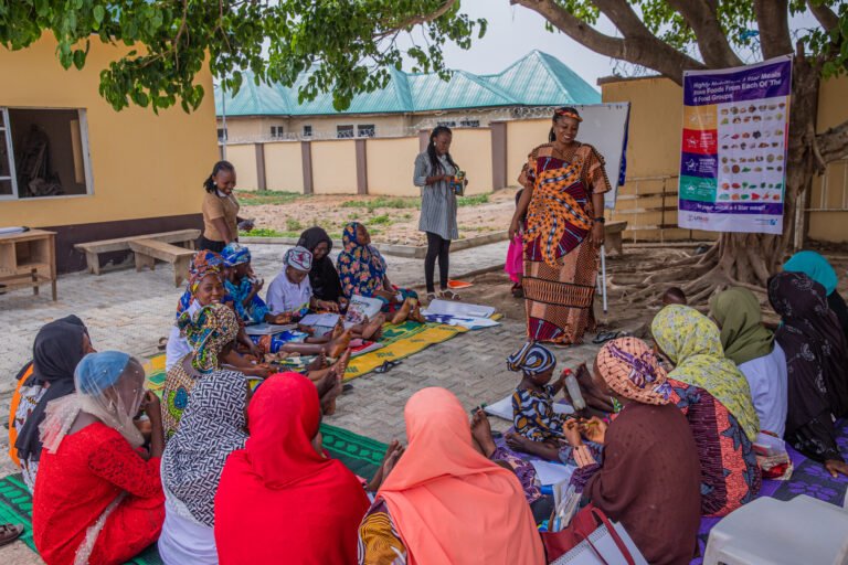 Women Empowerment Group Learn About Maternal, Newborn and Child Health and Nutrition Under a Tree in the Paiko PHC Facility in the FCT.jpg