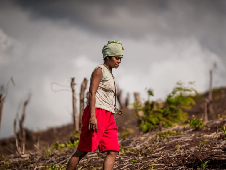 Woman farmer in a slash-and-burn area in Palawan, Philippines