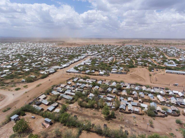 An aerial view of a section of Kakuma Refugee Camp.